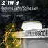 1-Pack Camping String Light w/Lamp, 32.8FT Rechargeable Waterproof LED Hanging Light for Outdoor Camping Awning Tent Garden Party Festival Decor...