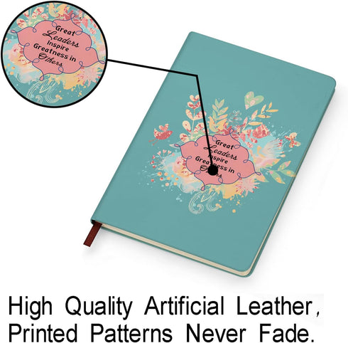 Boss Appreciation Gift Mentor Gift Notebook Great Leaders Notebook Leader Supervisor PM Mentor Retirement Gift Coworker Farewell Leather Journal N...