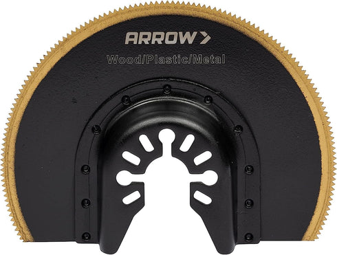 Arrow OSC35CA Titanium Coated Bi-Metal Oscillating Tool Radial Saw Blade for Woodworking, Drywall, PVC, and Metal, 3-1/2 Inch...