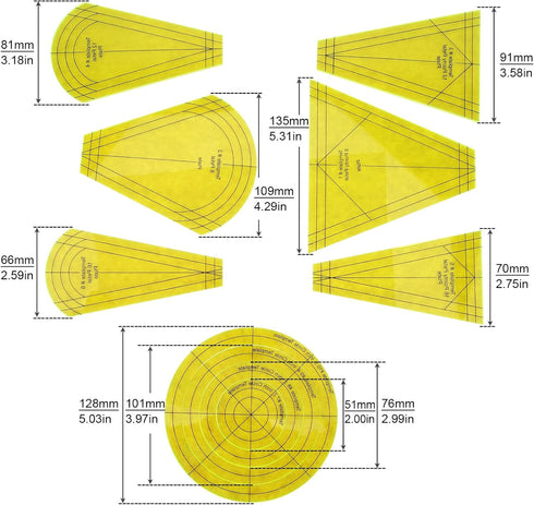 Acrylic Quilting Template Ruler, Design Plate, Patchwork Templates for Sewing Machine Domestic Templates DIY Quilting Ruler Quilting for Clothing ...