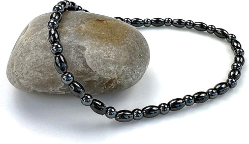 2 pcs Hematite Anklet Bracelet for Women Men 9.5"...