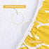 UMINEUX Round Fitted Vinyl Tablecloth with Elastic Edged & Flannel Backing, Waterproof, Round Table Cover for Indoor Outdoor Patio Use - Fits Tabl...