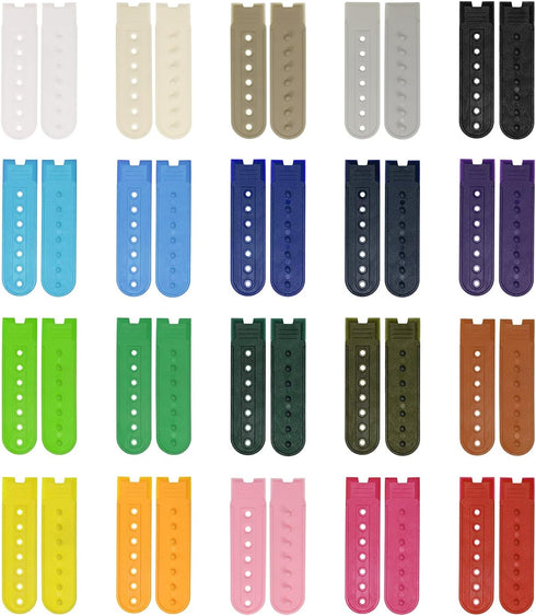 PENTA ANGEL Snapback Strap Cover 20Pairs 7Holes Replacement Fasteners Buckle Extender Baseball Cap Cowboy Hat Snap Strap Clip...