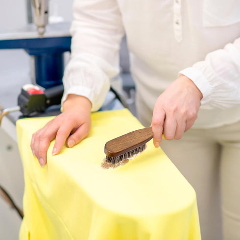 Horsehair Laundry Stain Brushes Set by TAKAVU, Natural Soft Bristle for Scrubbing Out Tough Stains on Delicate Fabrics Knits Cotton Leather Washab...