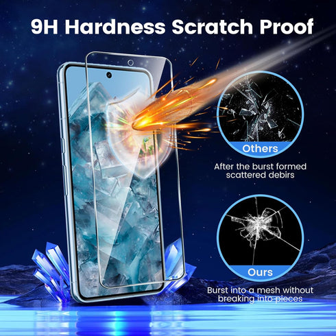 TQLGY 3 Pack Screen Protector for Google Pixel 8 Pro with 3 Pack Camera Lens Protector, 9H Tempered Glass Film, Fingerprint Unlock Compatible, Ult...