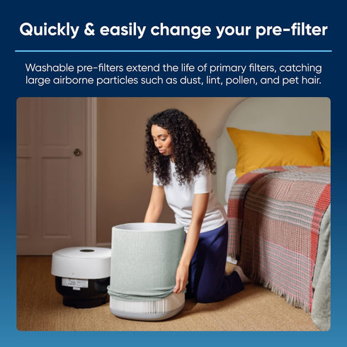 BLUEAIR Genuine Pre-Filter Blue Pure 211i Max Air Purifier, Washable Fabric, Moss Green Medium...
