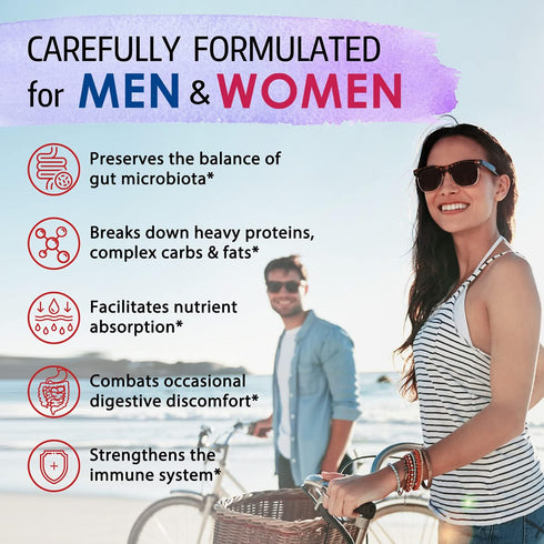 Bonawell Probiotics 120 Billion CFU 32 Strains with Prebiotics, Digestive Enzymes for Gut Health, 3-in-1 Daily Probiotic, Shelf-Stable, Delayed-Re...