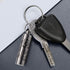aiGear Stainless Steel Mini Pill Case Inner Diameter 0.48 Inch with Necklace Light Weight Pill Holder Waterproof Small Keychain Pill Box for EDC O...