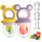 Baby Solids/Frozen Fruit Feeder Pacifier, Infant Teether Toy 4M+, BPA-Free Silicone Pouch & Nipple, Safely Introduce Solids, Teething Relief, 2-Pa...