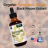 Turmeric 3-in-1 Liquid Extract 4 fl oz - Curcumin & Ginger, Black Pepper - Natural Herbal Supplement - Joints & Muscle Support Drops - Immune and ...