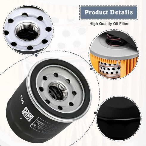 LOCOPOW 16097-0008 Oil Filter for Kawasaki Ninja 400 650 300 500 zx6r z650 Vulcan 900 1500 1700 2000 800 650 750 Versys 650 X300 1000 w800 Prairie...