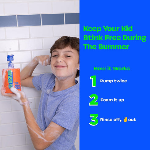 The Body Wash for Kids, Tween & Teen Boys with Foaming Action & Natural Citrus Scent - No Harsh Ingredients Boys Body Wash - Conquer Adolescent Fu...