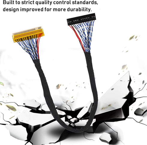 ASHATA LCD Screen LVDS Cable,5PCS 30Pin LVDS Cable 2 Channel 8-Bit Support 1280x1024 fpr 17/19inch TFT LCD Panel, LCD Screen LVDS Cable Profession...