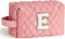 Travel Makeup Bags for Women - Initial Pink Girls Makeup Bag Makeup Pouch Makeup Bag Travel Must Haves Cute Makeup Bag Best Friend Birthday Brides...
