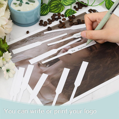 100 Pcs Perfume Test Strips Disposable White Perfume Paper Test Strips for Fragrances Scents Essential Oils Aromatherapy Testing...