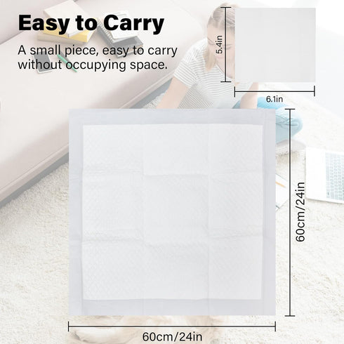 Disposable Underpads with Leak-Proof Quick-Dry Design for Incontinence, Absorbent & Won’t Leak Pads for Dogs and Puppy Potty Training,5 Count 24 x...