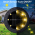 Solar Powered Ground Lights 2Pack,Waterproof LED Solar Lights Outdoor Solar Disk Lights Decorative,Solar Garden Lights for Landscape Pathway Patio...