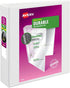 Avery Durable Clear View 3 Ring Binders, 2 Inch EZD Rings, 1 White Binder (09501)...
