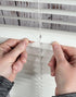 BlindDIY™ Clear Mini Blind Slat Repair Kit-Clear Blind Repair Tabs with String Holes- Clear Blind Fixers-Horizontal Blinds Replacement Slats...