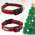 Christmas Plaid Dog Collar, Cute Adjustable Red Collar for Boy and Girl Dogs, Dog Collar with Strong Plastic Buckle - for Small Medium Large Pets,...