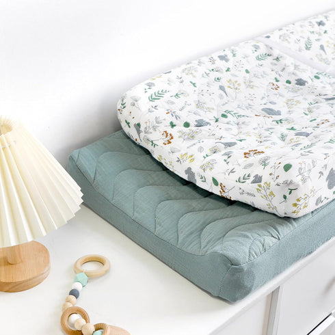 Baby Changing Pad Cover, Muslin Diaper Changing Table Pad Cover, Soft Changing Pad Sheets for Girls and Boys, Quilted and Breathable Changing Tabl...