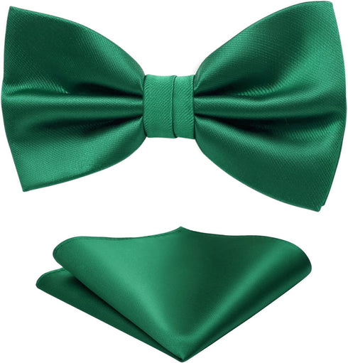 100% Silk Mens Bow tie Bowtie Tuxedo Wedding Solid Color Formal Bow Ties for Man...