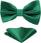 100% Silk Mens Bow tie Bowtie Tuxedo Wedding Solid Color Formal Bow Ties for Man...