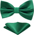 100% Silk Mens Bow tie Bowtie Tuxedo Wedding Solid Color Formal Bow Ties for Man...