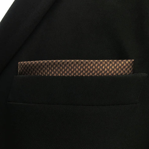 S&W SHLAX&WING Matching Pocket Square 12.6 inches Large Solid Color Dark Brown...