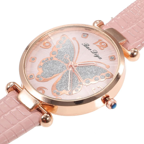 Women Wrist Watch:Analog Q-uartz Watch Butterflies Dial for Women...