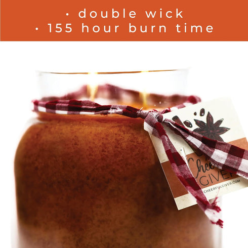 A Cheerful Giver — Papa's Pumpkin Pie - 34oz Papa Scented Candle Jar with Lid - Keepers of the Light - 155 Hours of Burn Time, Gift for Women, Bro...