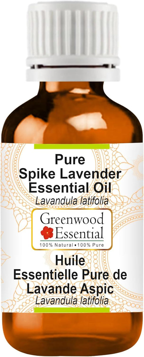 Pure Spike Lavender Essential Oil (Lavandula latifolia) Steam Distilled 15ml (0.50 oz)...