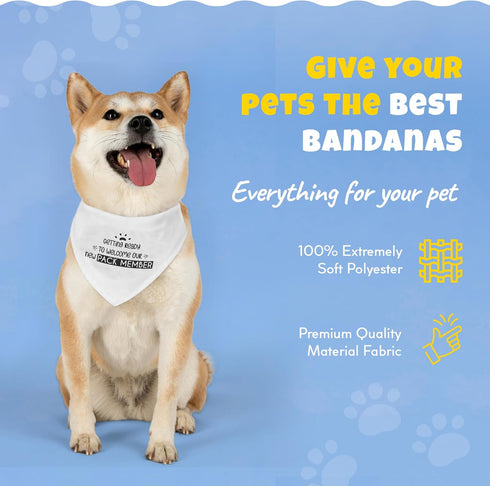 Adjustable Dog Bandana, Getting Ready to Welcome Our New Pack Member, Washable Pet Accessories for Dog Lovers, Made with Soft Cotton, Size - 28 x ...