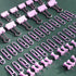 Purple Paper Clips and Binder Clips Set, 216 pcs, Metal Assorted Sized Binders with Push Pins, Cute Office Supplies for Desk, Durable Desk Accesso...