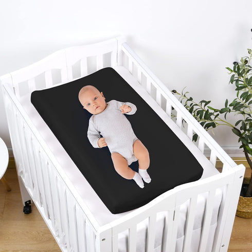 PHF Baby Changing Pad Covers for Boys Girls, 2 Pack Ultra Soft Breathable Microfiber Changing Pad Table Sheets for Most Baby Changing Pads, Black ...