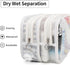CUBETASTIC Clear Toiletry Bags for Traveling 2 Compartments Dry/Wet Separation Shower Bag with Mesh Draining Section, Portable Clear Makeup Bag & ...