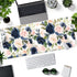 Blue Pink Mouse Pad Ink and Wash Blue Pink Flower Boho Desk Supplies for Women Office Aesthetic Desk Mat Mousepad Desk Pad Keyboard Pad, Non-Slip ...