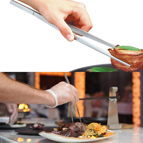 2 Pcs 12-Inch Fine Tweezer Tongs,Extra-Long Stainless Steel Tweezers Tongs...