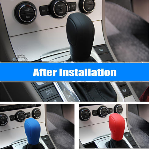 2 Pcs Car Gear Shift Knob Cover, Elastic Silicone Car Automatic Shift Protector Cover, Universal Anti-Slip Auto Knob Gear Stick Protector for Men ...