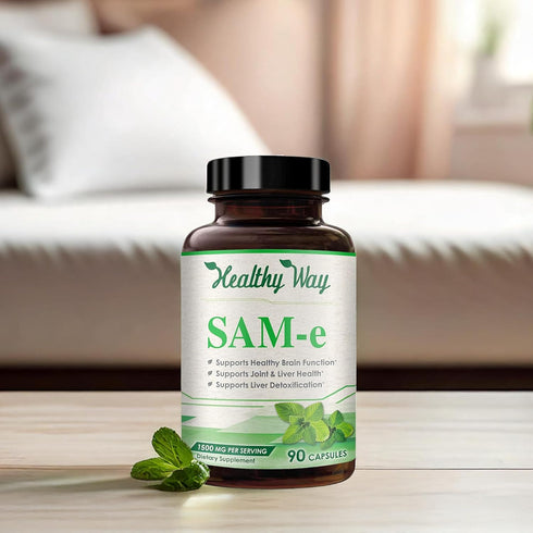1500mg SAM-e Supplement - High Strength S-Adenosyl-L-Methionine Capsules 1500mg per Serving for Joint Brain Liver and Mood Support - Non-GMO High ...