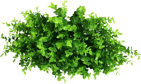 Leyaron 9 Bundles Fake Plants Artificial Boxwood Greenery 63 Stems Fade Resistant Faux Plastic Plants for Garden Farmhouse Porch Patio Window Box ...