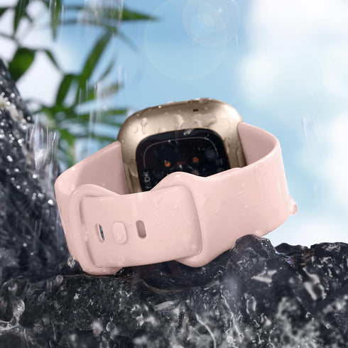 Getino Compatible with Fitbit Sense 2/ Sense Bands/Versa 4/ Versa 3 Bands Women Men, Silicone Sport Accessories, Band for Fitbit Sense/Sense 2/ Ve...