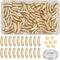 NBEADS about 200 Pcs Acrylic Curved Tube Beads Making Kit, Including 100 Pcs Gold UV Plating Acrylic Tube Beads 100 Pcs Brass Heishi Spacer Beads ...