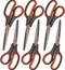 Titanium Scissors Bulk, Rkqoa 8" All Purpose Scissors Pack of 6 - High Performance and Designed for Comfort and Cutting - Sharp to Cut but Soft to...