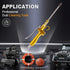 11 Pcs Industrial Air Blow Gun Set with 4.8'' Air Flow Extension, Gold Paint Metal Air Nozzle Kit with 1/4 Inches Standard Quick Fitting, Professi...