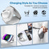 3 in 1 Wireless Charger for iPhone MagSafe Foldable - Magnetic Travel 18W Fast Charging Station Soft Silicone Sleep-Friendly Portable Charger Stan...
