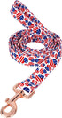 American Flag Dog Leash Super Cute Heart, Durable and Stylish Pet Leash with Metal Buckle, Available in Small, Medium, Large Pets Daily Walking M...