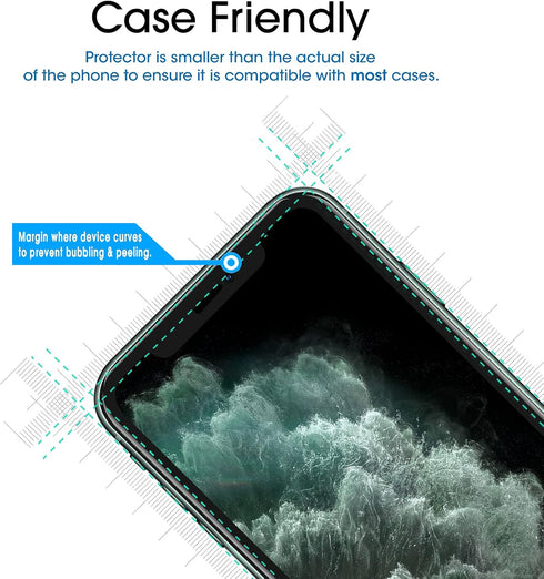 amFilm 2 Pack OneTouch Glass Screen Protector for iPhone 11 Pro Max (6.5") with Easy Installation Kit...