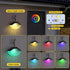 Solar Wall Lights,2 Lighting Modes Solar Fence Lights,Warm White & Color Glow LED Lights, Solar Lights for Garden,Patio,Deck Railing,Pool and Wall...