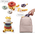 TUMAMA Plush Stacking Rattles Baby Toy Giraffe Stacks of Circles STEM Montessori Toy Baby Shower Deer Woodland Stuffed Animals Gift for 3 6 9 12 1...